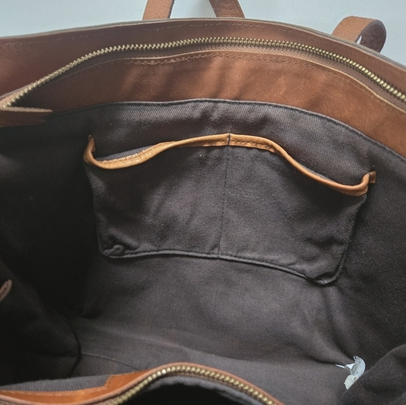Madewell crossbody satchel - The Transport Satchel - cognac brown leather - Picture 6 of 14